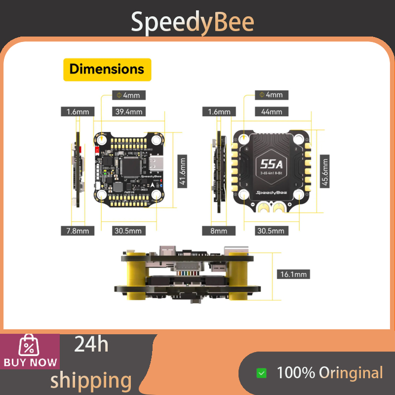 SpeedyBee F405 V4 BLS 55A 30x3 - Speedybee F405 V4 Bls 55A Stack recensie en prijs