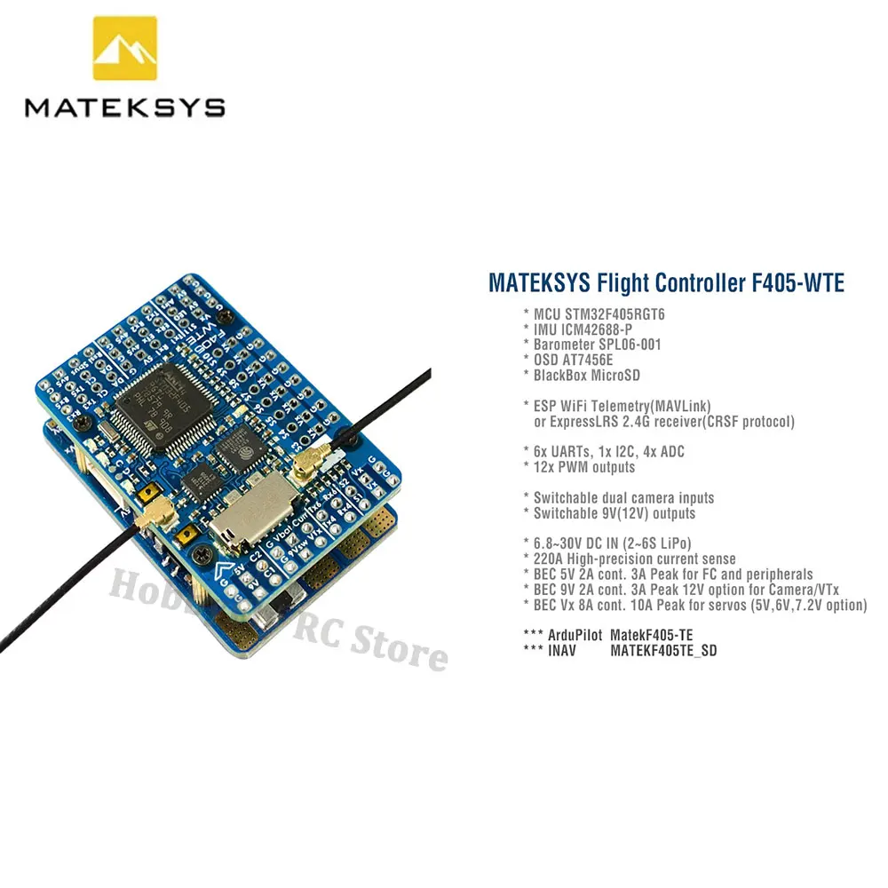 Matek MATEKSYS F405-WTE F405 F - Mateksys Flight Controller F405 Wte recensie en prijs